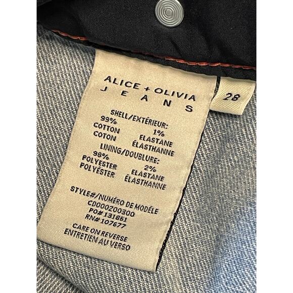 Alice + Olivia Short Noah Denim Pleated Skort size 28 - Picture 8 of 11